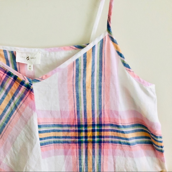 Lou & Grey Tops - 🆕 lou & grey | windowpane pastel v-neck cami